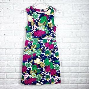BODEN Textured Vibrant Floral Sleeveless Fit & Flare Dress